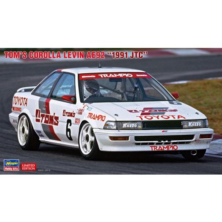 Hasegawa Tom's Corolla Levin AE92 '1991 JTC' makett