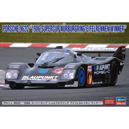 Hasegawa Porsche 962C '1986 Supercup Nurburgring Eifelrennen Winner' makett