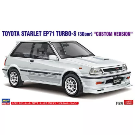 Hasegawa Toyota Starlet EP71 Turbo-S (3 Door) Custom Version makett