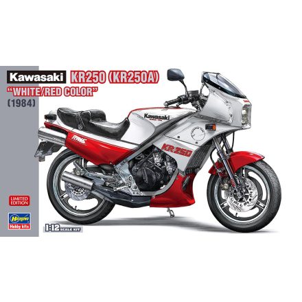 Hasegawa Kawasaki KR250 "White/Red Color" (1984) makett