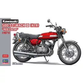   Hasegawa Kawasaki 500-SS/MACH III (H1A) Red Color (1971) makett