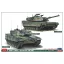 Hasegawa M1 Abrams And Leopard 2 'NATO Main Battle Tank Combo' (2 Kits In The Box) - harcjármű makett