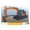 Hasegawa Hitachi Construction Machinery Excavator Zaxis 135US Cutter Heads - munkagép makett