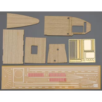   Hasegawa QG24 Wooden Deck Carrier Akagi Three Fligh Deck - makett feljavító készlet