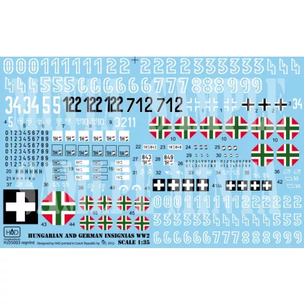 HAD Magyar II.VH-s járműjelzések matrica
