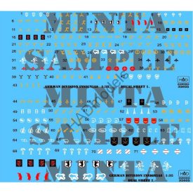 HAD German Division symbols WWII. double decal sheet