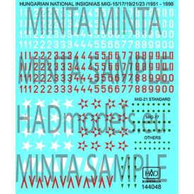 HAD Magyar felségjelek és számsorok 1958- matrica