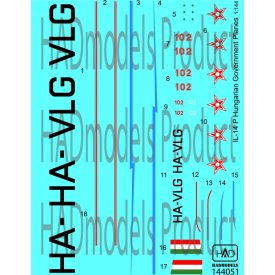HAD IL-14 P Kormánygép matrica