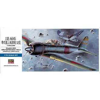 Hasegawa A6M5 Zero Fighter Type 52 - katonai repülő makett