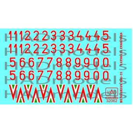 HAD Magyar Ék és Számsor matrica 1:32