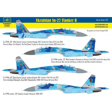 HAD Ukrainian Su-27P1M Flanker B matrica