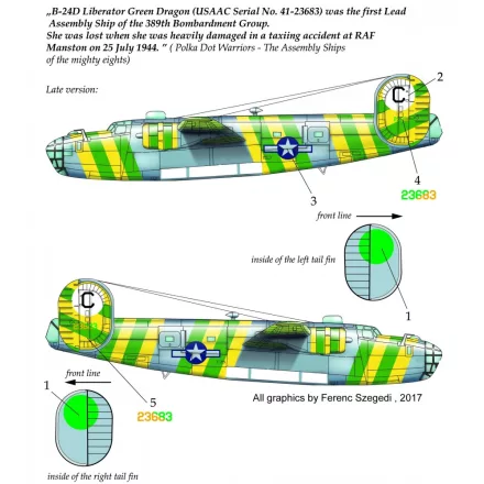 HAD B-24 Green Dragon matrica 1:48