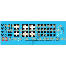 HAD Messerschmitt Bf 109 G-6 (Hun W0+21, W0+66, red 2,)