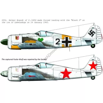   HAD FW-190 A-4 ( JG54 “Black 2”; + captured “black 2” for Soviet Army)