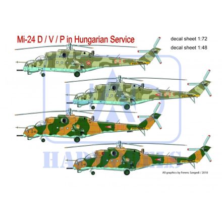HAD Mi-24 D/V/P Magyar szolgálatban matrica 1:48
