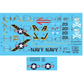   HAD F-14A VF-84 Jolly Rogers /162702/ USS Theodore Roosewelt 1987 matrica