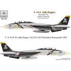 HAD F-14A VF-84 Jolly Rogers /162702/ USS Theodore Roosewelt 1987 matrica