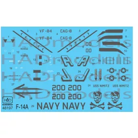   HAD F-14A VF-84 Jolly Rogers low visibility USS NIMITZ matrica