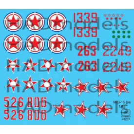 HAD MiG-15 Bis (North Corea, Soviet, Hungarian) matrica