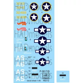 HAD P-38 F/G (Tamiya) matrica