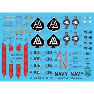   HAD F-14A VF-41 "Black Aces" USS NIMITZ 1978-80 matrica