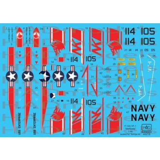 HAD F-14A VF-1 Wolfpack USS Enterprise matrica