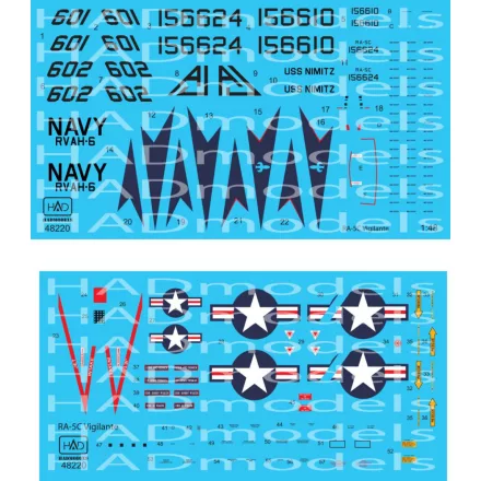 HAD RA-5C Vigilante USS NIMITZ matrica