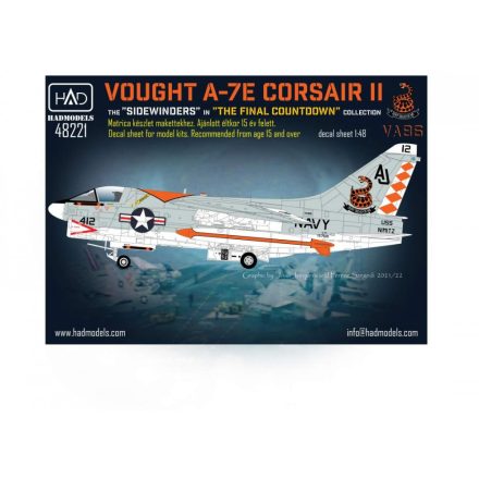 HAD A-7E Corsair VA-86 ”Sidewinders” in ”The final countdown” matrica