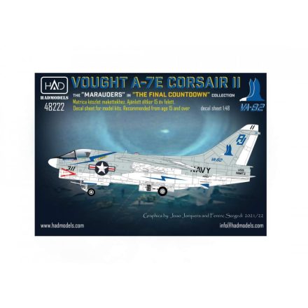 HAD A-7E Corsair II VA-82 ” The Marauders” in ”The Final Countdown” matrica
