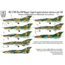 HAD MiG-21 MF/ Bis/UM Magyar Légierő egyéni jelzései matrica