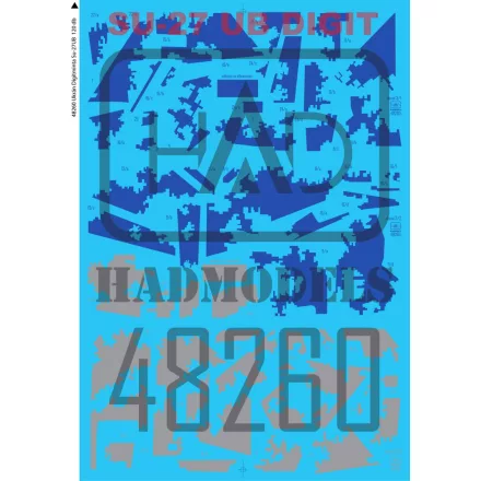 HAD Su-27 UB Ukrainian digital camouflage matrica