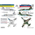 HAD WAR LOSSES - Ukrainian and Russian destroyed SU-25s matrica