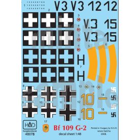 HAD Messerschmitt BF109G-2 (Hung AF, Luftwaffe) matrica