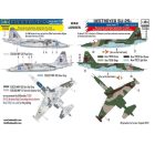 HAD WAR LOSSES - Ukrainian and Russian destroyed SU-25s matrica 1:72