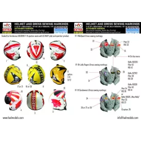   HAD F-14A Helmet and dress sewing markings EXTENDED Version decal 1:48
