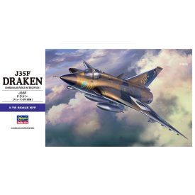   Hasegawa SAAB J35 F Draken - Swedish Airforce Interceptor makett