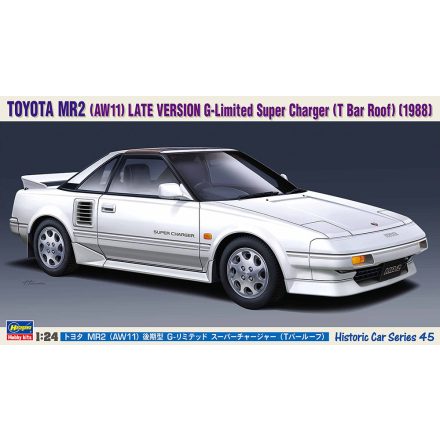 Hasegawa Toyota MR2 (AW11) Late Version G-Limited Super Charger 1988 makett