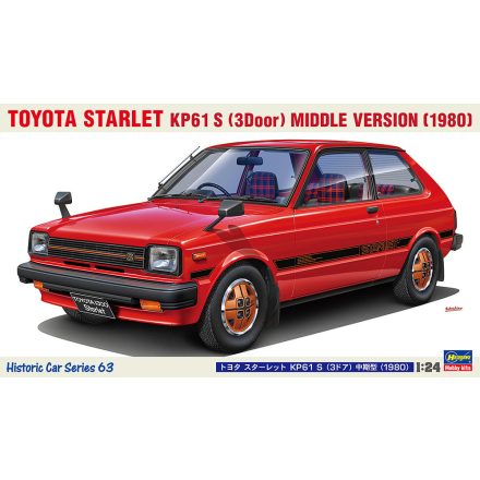 Hasegawa Toyota Starlet KP61 S (3 Door) Middle Version (1980) makett