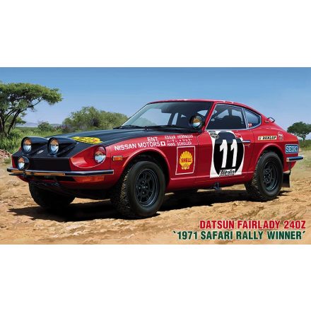 Hasegawa Datsun Fairlady 240Z 71 Safari Rally Winner makett
