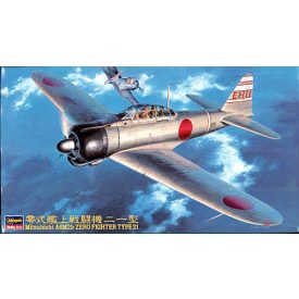 Hasegawa MITSUBISHI A6M2b ZERO TYPE 21 (ZEKE) makett