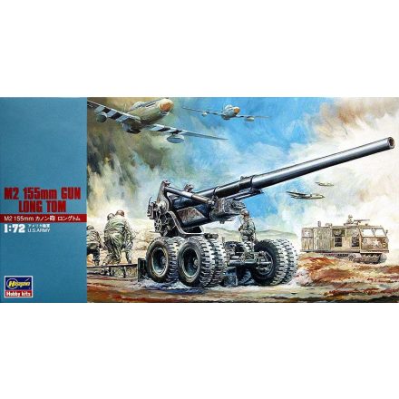 Hasegawa M2 155mm Gun Long Tom makett