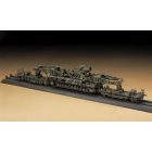 Hasegawa 60cm Morser Karl 040 Production type with railway carrier makett