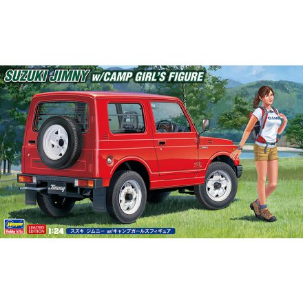 Hasegawa Suzuki Jimny w/Camp Girl's Figure makett