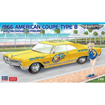 Hasegawa American Coupe Type B (1966) "Amy McDonnel" with Figure makett