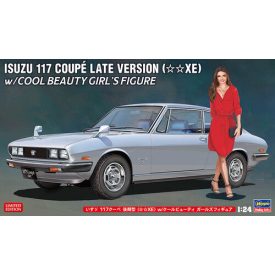   Hasegawa Isuzu 117 Coupe Late Version (XE) With Cool Beauty Girl's Figure makett