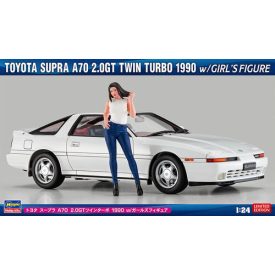   Hasegawa Toyota Supra A70 2.0GT Twin Turbo 1990 With Girl's Figure makett