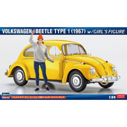 Hasegawa Volkswagen Beetle Type 1 (1967) with Girl's Figure makett