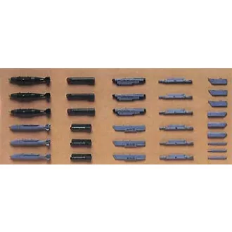   Hasegawa Aircraft Weapons : VII U.S. Special Bombs & Lantirn Pods - makett feljavító készlet