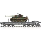 Hobby Boss Schwere Plattformwagen Type SSyms 80&Pz.Kpfw.VI Ausf.E Sd.Kfz181 TigerI(Mid Prod vasúti makett