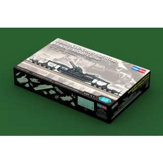   Hobby Boss German KARL-Geraet 040/041 on Railway Transport Carrier vasúti makett